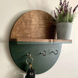 Modern Customized Solid Wood Black Natural Metal <b>Wire</b> Wood Display Wall Hanging Home <b>Shelf</b> Flower Holder for Wall and Home Decor - Product Image 1