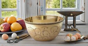 Bol mélangeur rond en métal pour salade, battre les œufs, servir à des fins décoratives et de cuisine bol de service en laiton pour bonbons de taille moyenne - Product Image 5