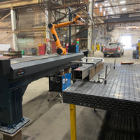 Bras robotique collaboratif à 6 axes avec une charge utile de 5 kg, AUBO I5 Cobot, pour la fabrication métallique, poste de travail de soudage automatique