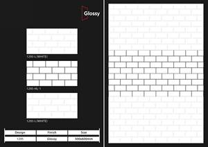 Carreaux de mur intérieur en porcelaine émaillée céramique de qualité supérieure 300x600mm épaisseur personnalisée salle de bain blanche - Product Image 4