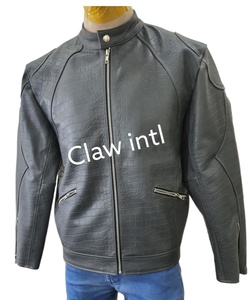 แจ็กเก็ตหนังแท้สำหรับผู้ชาย,แจ็กเก็ตหนังจระเข้สไตล์พิเศษแจ็กเก็ตเข้ารูปแบบคลาสสิกสำหรับโรงงานขายส่ง - Product Image 4