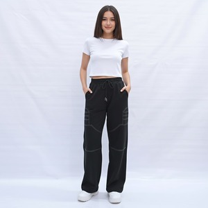 2025 gros printemps nouveau décontracté Baggy Multi poches femmes droite Vintage coupe ample respirant confortable à la mode Cargo pantalon - Product Image 3