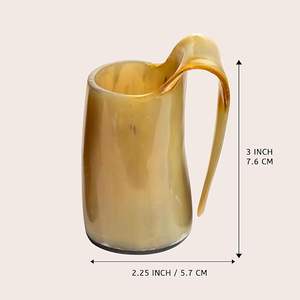Taza de cuerno para beber sostenible de lujo vikingo Natural, empuñadura de mano para fiesta, Navidad divertida de alta calidad, Hotel en casa personalizado - Product Image 5
