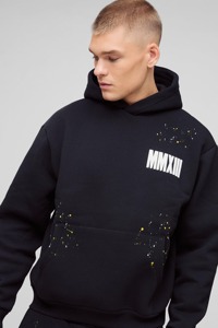 Ensemble de survêtement décontracté pour homme, style streetwear premium, en molleton de coton 350 GSM, coupe ample, sweat à capuche et pantalon large, OEM, marque privée - Product Image 3
