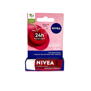 Bálsamo Labial Suave con Brillo Natural y Refrescante Bálsamo Labial Nivea con Aroma a Cereza - Product Image 1