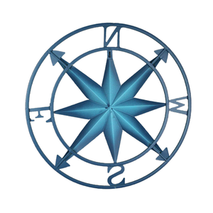 Industrial Star Nautical <b>Compass</b> Fancy Aluminum Metal Wall Decorative Sports Camping Indoor Home Use Pointer Dial Display - Product Image 1