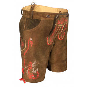 2025 Expert Casual Anti-Rides Brodé Design Haute Qualité Jaune Lederhosen Shorts Écologique Bavarois Oktoberfest - Product Image 3