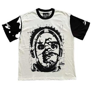 เสื้อยืดโอเวอร์ไซส์ผ้าฝ้าย 100% ขายดี ลายโลโก้ สำหรับผู้ชาย สไตล์ลำลอง สตรีทแวร์ ฮิปฮอป พิมพ์โลโก้ตามสั่ง - Product Image 2