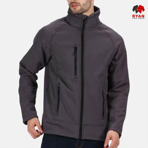 Veste Softshell sur mesure pour homme, fermeture éclair, tissu respirant avec logo personnalisé - Product Image 1