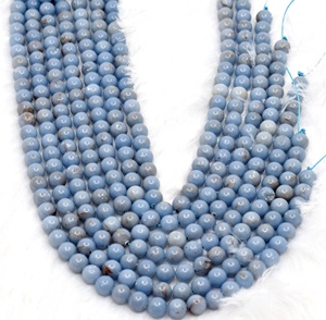 Cuentas Redondas de Angelita Natural de 8mm de Primera Calidad, Más Vendidas, para Meditación y Joyería de Moda - Product Image 3