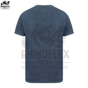 เสื้อยืดดีไซน์เฉพาะตัว ล้างสีแบบแอซิด ผู้ชาย ผ้าฝ้าย ทรงปกติ สั่งทำพิเศษ คุณภาพสูง แฟชั่นใหม่ ระบายอากาศได้ดี RHINOFLEX GEAR - Product Image 2