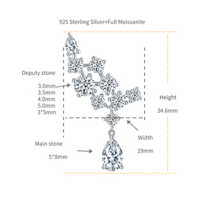 Designer Women's 925 Sterling Silver <b>Earrings</b> New Arrival Round Cut VVS Clarity 2 CT Leb <b>Diamond</b> Wedding Fine Stud Gift - Product Image 6