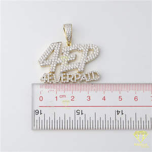 Joyería de Hip Hop Estilo Urbano 4EVERPAID Colgante ostentoso con diamantes cultivados en laboratorio Colgante helado de plata Colgantes finos y dijes - Product Image 2