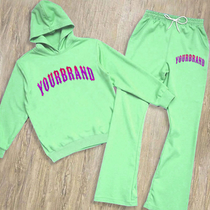 Ensemble survêtement et sweat à capuche personnalisé imprimé, léger et ample en deux pièces pour hommes - Product Image 4