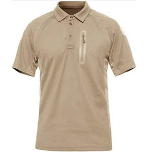 OEM Custom Logo <b>Tactical</b> Men's Casual Polo Shirt Combat <b>Short</b> Sleeve Pullover Tops - Product Image 4