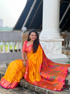 ส่าหรีผ้าไหมที่สวยงามกับการออกแบบการิทอ zari - Product Image 2