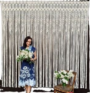 Macrame Door Curtain Macrame Door Curtain | Large Wedding Backdrop Wall Hanging Tapestry - Product Image 1