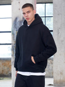 Sweat à capuche pull-over en coton uni ensemble sweat-shirt à capuche pour hommes Meilleures ventes - Product Image 2