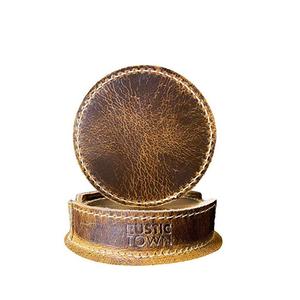 Wholesale New Design <b>Leather</b> coaster Stand Shape Genuine <b>Leather</b> <b>Placemats</b> and Coasters for Drinks at Best Price - Product Image 3