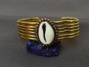 กำไลข้อมือทองเหลืองปรับได้สำหรับผู้หญิงกำไลข้อมือซ้อนกันได้งานแฮนด์เมด - Product Image 5