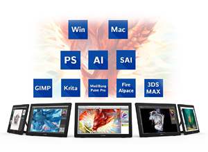 แท็บเล็ตหน้าจอกราฟิก Artist 24 พร้อมปากกาความละเอียด 5080LPI ระดับแรงกด 8192 ระดับ อัตราการรายงาน 220RPS - Product Image 4