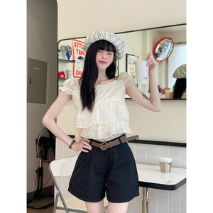 Shorts pour femmes de haute qualité, coupe régulière, taille haute, respirant, 100% coton, fabriqué au Vietnam, qualité supérieure - Product Image 5