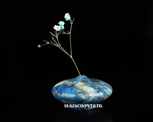 Venta al por mayor de jarrón de cristal lapislázuli natural | Escultura tallada a mano de 2,4 "| para curación de cristales, decoración de meditación, regalo de lujo - Product Image 1