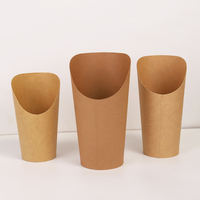 Gobelet en papier personnalisé avec logo imprimé pour popcorn, sandwich, glace, contenant en papier kraft pour les cônes alimentaires de fête de mariage