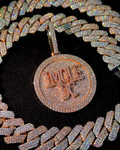 สีขาวทอง14K แบบกำหนดเองสเตอร์ลิงเงิน5ชิ้นตัดเจ้าหญิงโมอิสซาไนต์แท้เสน่ห์ของผู้ชายสไตล์ฮิปฮอป - Product Image 3