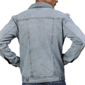 Veste en jean bleu pour homme de haute qualité en gros, veste en jean graffiti, vêtements décontractés sur mesure, veste en jean personnalisée pour homme, jean - Product Image 4