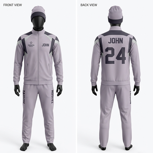 Mens Hand Training Suit 340 GSM Interlock <b>Polyester</b> Spandex Purple Silver Side Panels Heat Transfer Custom Logo <b>Tracksuit</b> - Product Image 3