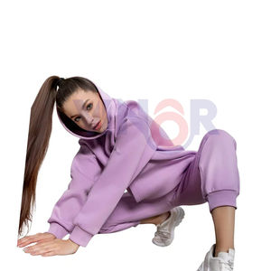 Jersey de 2 piezas para mujer, chándal con capucha, ropa deportiva de invierno de talla grande, Conjunto de sudadera transpirable con pantalones de chándal estampados, Unisex - Product Image 5