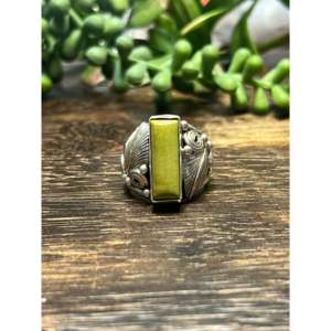 Navajo Handmade Royston <b>Turquoise</b> Sterling Silver <b>Ring</b> Size 9.25 - Product Image 1