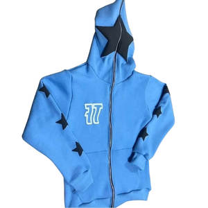 Sudadera con capucha con estampado de abullonado personalizado para hombre Premium French Terry Fleece Oversized Boxy Streetwear Pullover Sudadera con capucha - Product Image 6