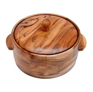หม้อตุ๋นทำจากไม้ทำด้วยมือพร้อมดีไซน์การสลักสุดหรูชามหม้อไฟสำหรับรับประทานอาหารบนโต๊ะในห้องครัวเสิร์ฟและจัดเก็บอาหาร - Product Image 2