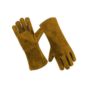 Nuevos guantes de soldadura de cuero de calidad Premium 2025 vaca dividida para uso diario clima frío con forro polar guantes de doble costura - Product Image 4