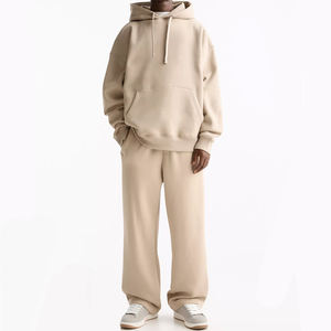 Ensemble de survêtement de jogging pour homme en coton 100% uni, collection de vêtements de sport, tissu doux au toucher, coupe-vent, écologique, durable - Product Image 1