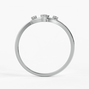 Bague en argent sterling 925 avec filigranes géométriques et oxydes de zirconium pour femmes, design ouvert et imposant, incrustation de oxydes de zirconium de précision, bijoux tendance - Product Image 3