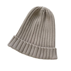 Chapeaux en tricot d'hiver en coton biologique entièrement personnalisés, fabriqués en usine, bonnets en tricot côtelé, bonnets côtelés - Product Image 1