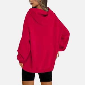 Sourcing Ready Women Winter Long Oversized Hoodie Velour Fabric Puff Sleeve Front Logo Relaxed Casual Fit - Product Image 4