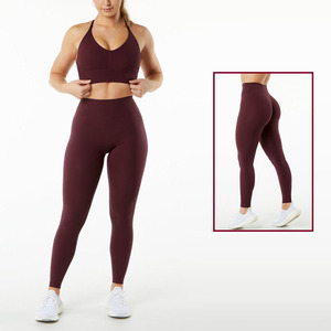 เลกกิ้งออกกำลังกายเอวสูงสำหรับผู้หญิงเลกกิ้งออกกำลังกายเข้ารูปกระชับสัดส่วนสวมใส่สบาย - Product Image 4