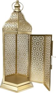 Farol Decorativo de Ramadán, Estilo Interior para Eid, Iluminación Cálida para el Hogar, Iluminación Festiva Tradicional, Áreas de Comedor, Metal Marroquí - Product Image 6