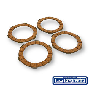 Discos de embrague de corcho Surflex 4 para Lambretta LI + TV2/3 + SX + DL + Serveta - Product Image 1