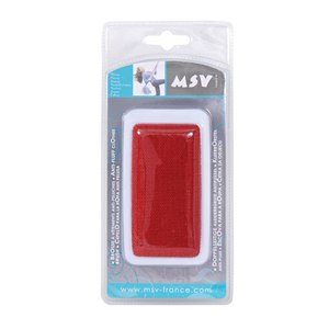 Brosse à vêtements anti-peluche MSV 100515 en térylène/polypropylène blanc/rouge 12 x 6,8 x 2,5 cm - Product Image 1