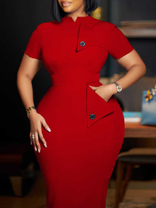 Vestido Profesional Tipo Lápiz en Poliéster y Elastano con Ajuste Flexible para una Comodidad Elegante, Ideal para Negocios y Oficina - Product Image 2