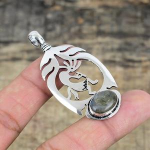 Boho Style 925 Sterling Silver Labradorite Gemstone Pendentif Bijoux À La Main En Argent Pendentif Bijoux Pour Femmes Cadeau De Mariage Pour - Product Image 3