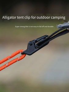 12 pièces Clips de bâche <span class=keywords><strong>Crocodile</strong></span> tente auvent pinces ensemble Heavy Duty Lock Grip Clip instantané pour Camping auvent bâches caravane - Product Image 6