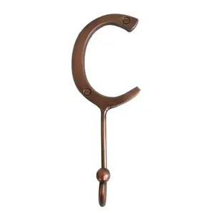 铸铁金属C单壁挂钩汽车车库钥匙扣，用于家用壁挂式高要求单钩