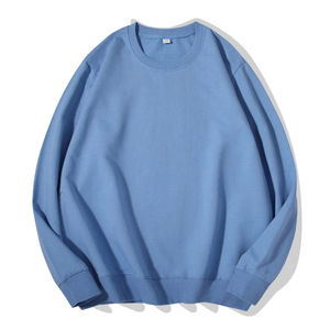 Sudadera de Cuello Redondo Extra Grande para Hombre, Color Sólido, Tejido de Algodón, Informal, para Otoño, Corte Regular - Product Image 2