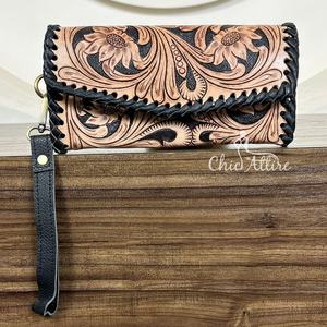 2025ใหม่กระเป๋าถือหนังแท้แบบตะวันตกออกแบบเป็นมือกระเป๋าสตางค์ผู้หญิงกระเป๋าสตางค์ความจุขนาดใหญ่ที่สง่างาม - Product Image 1